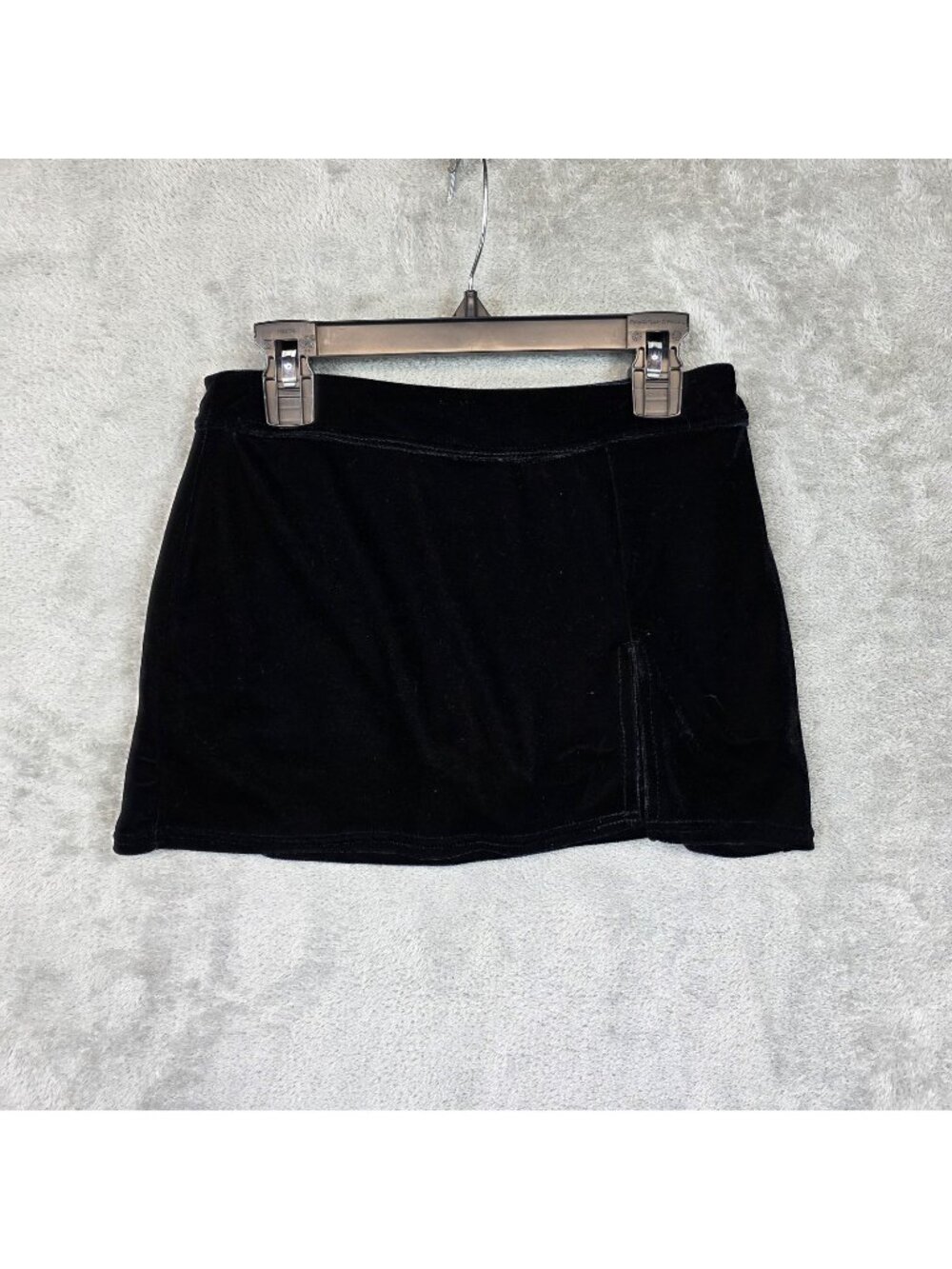 Urban Outfitters Skort Womens XS Black Velvet Mini Elastic Waist Lined Stretch